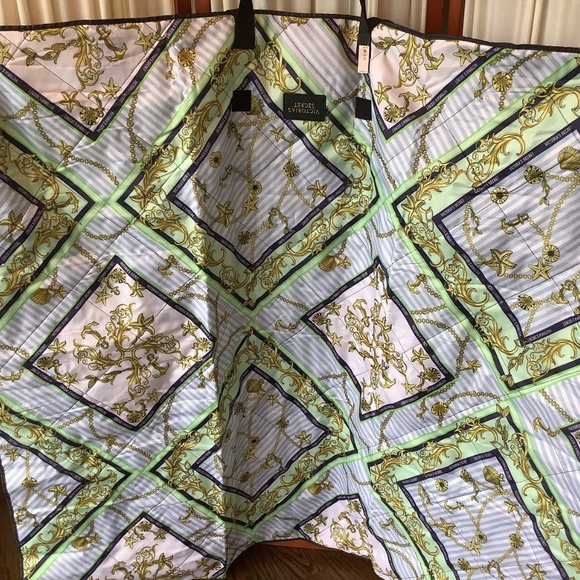 Victoria's Secret Packable Blanket Nautical Beach Pool Picnic 57x52 NEW - Picture 5 of 6